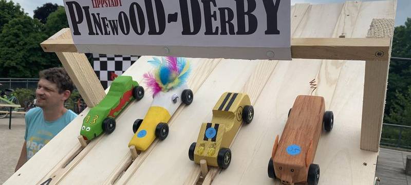 Pinewood Derby: Holzflitzer starten wieder im Grünen Winkel