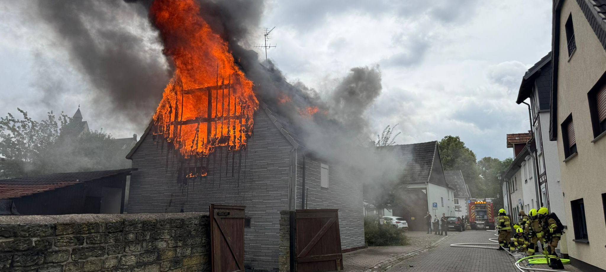 Dachstuhlbrand in Werl gelöscht