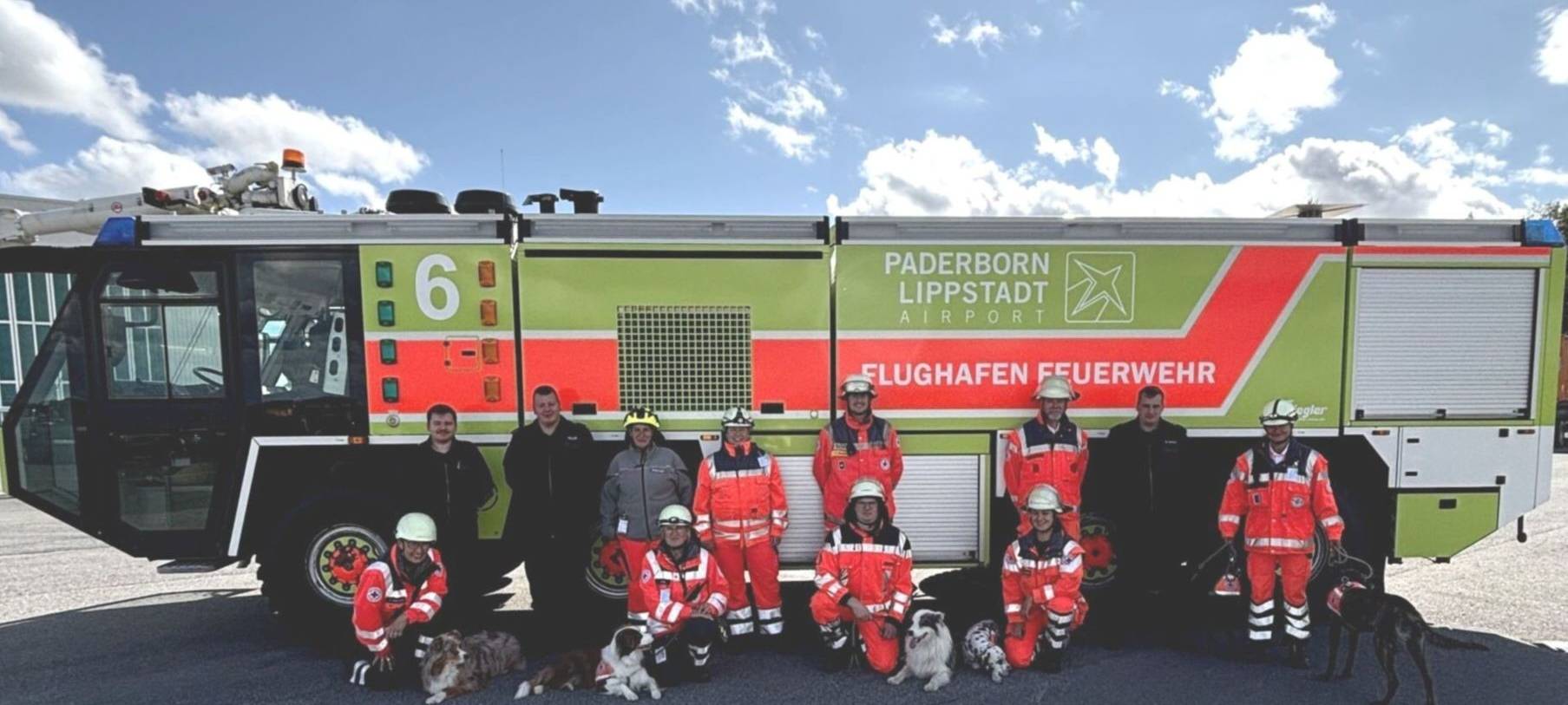Rettungshunde-Übung am Flughafen PAD/Lippstadt