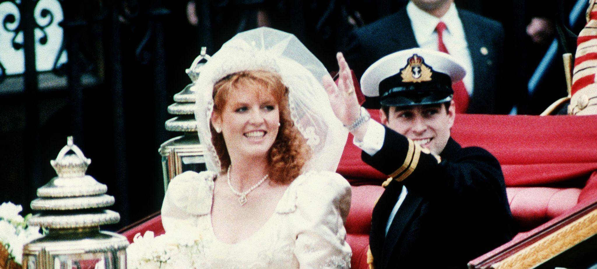 Sarah Ferguson und Andrew an ihrem Hochzeitstag