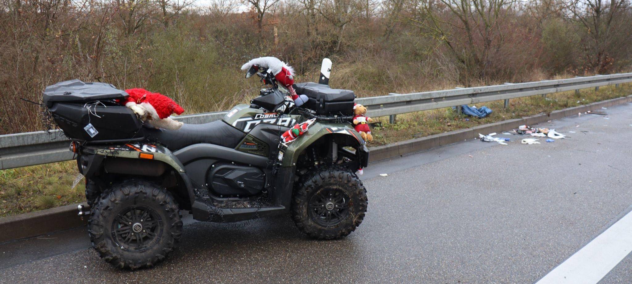 Unfall mit einem Nikolaus-Quad