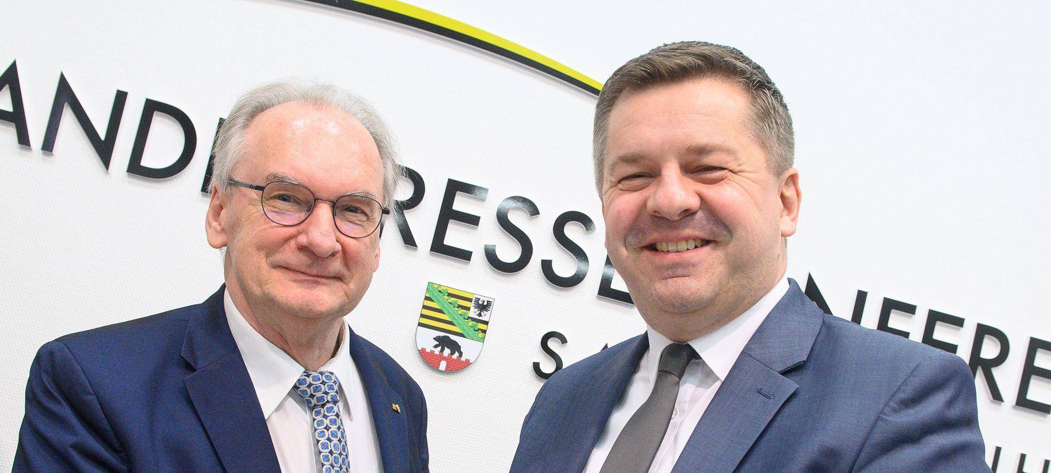 Reiner Haseloff und Sven Schulze