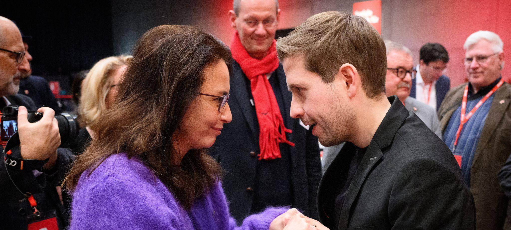 Yasmin Fahimi und Kevin Kühnert