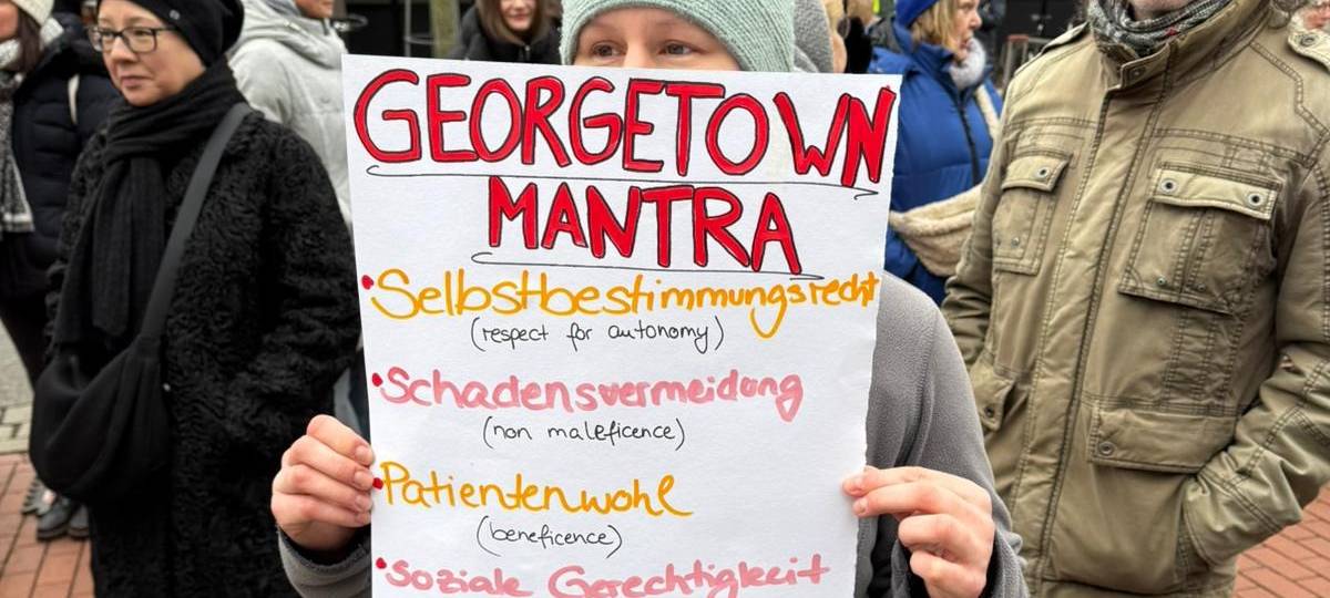 Demo vor Berufung gegen Abtreibungsverbot