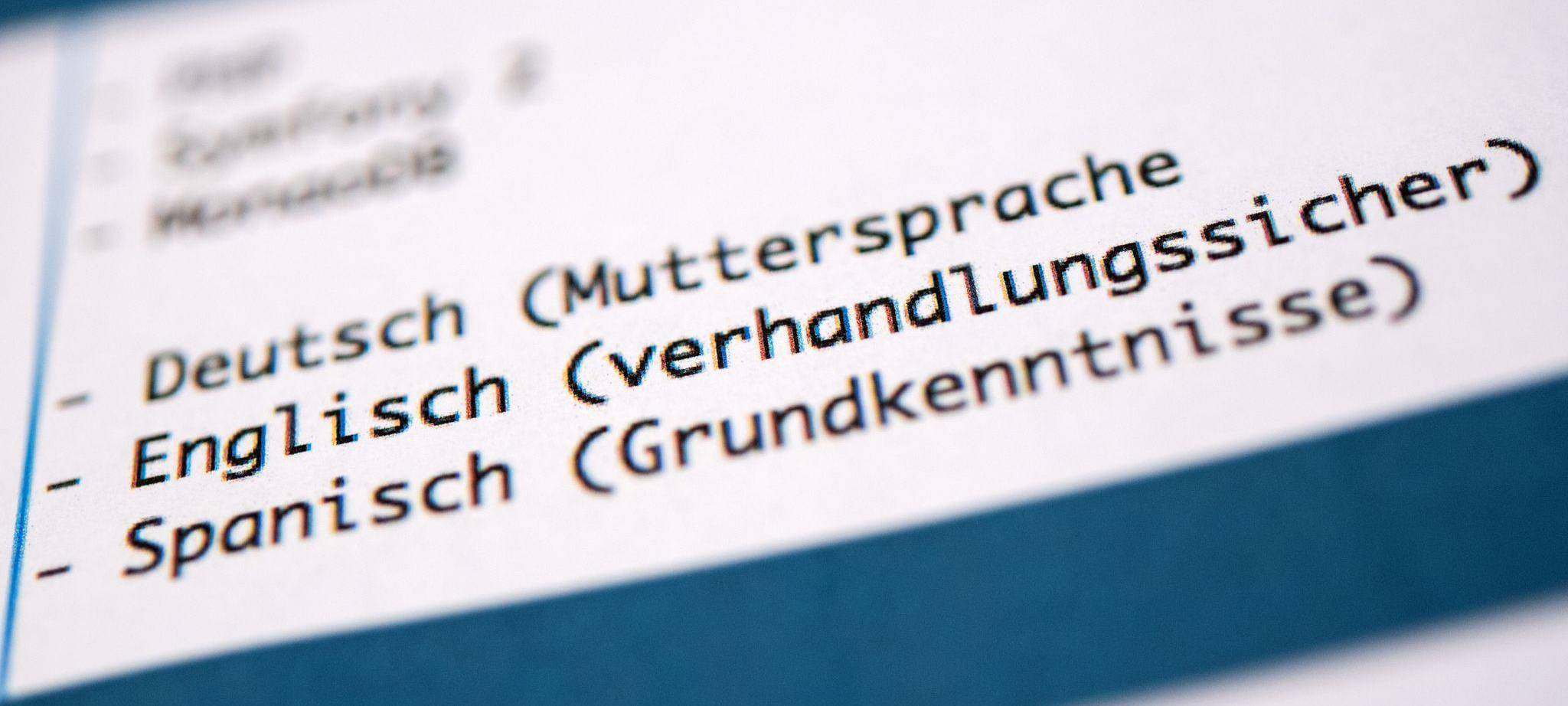 Sprachkenntnisse in einem Lebenslauf