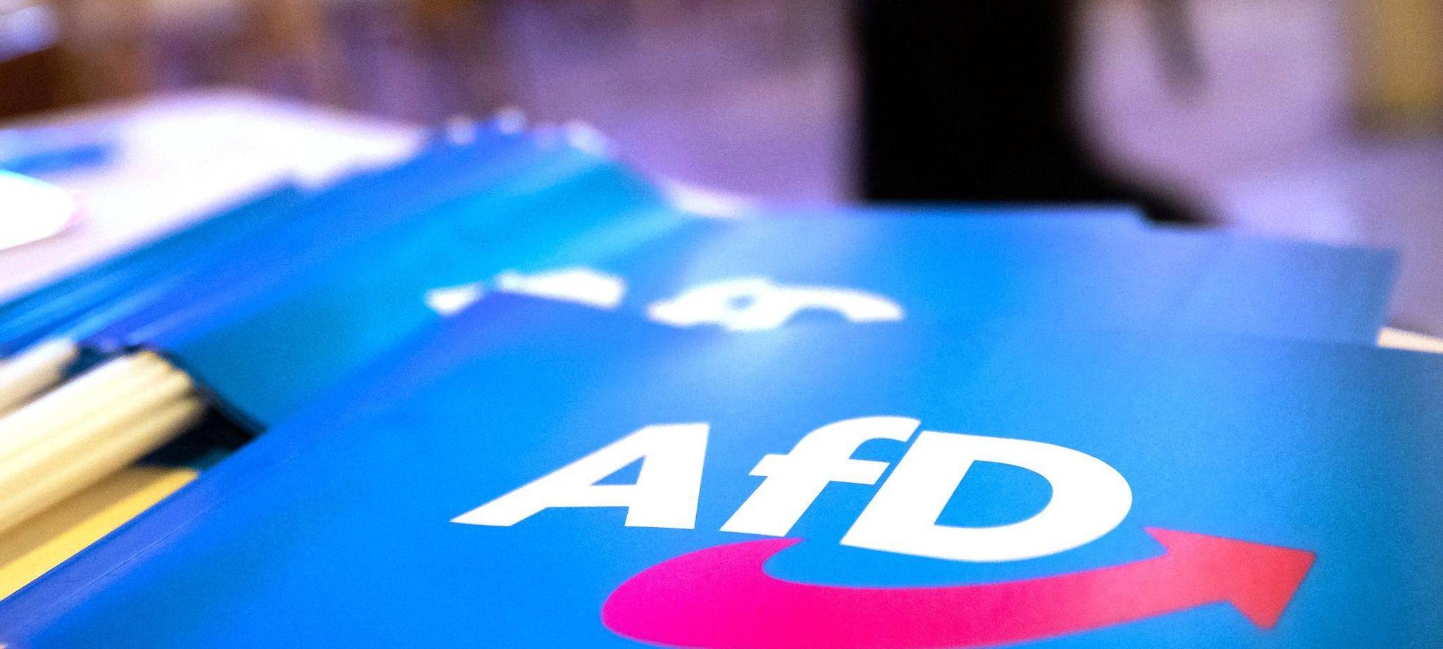 Fahne mit AfD-Logo