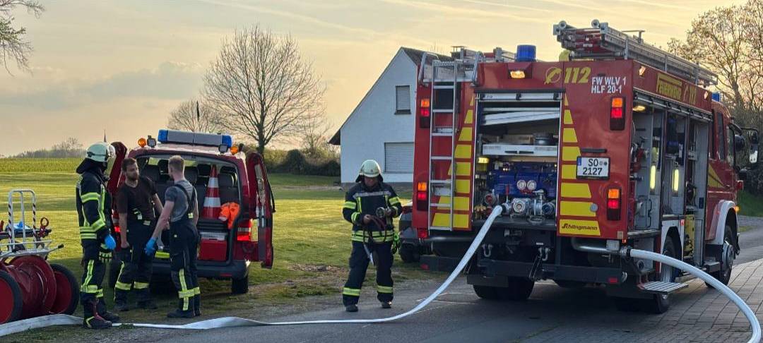 Brand in Welver: Feuerwehr rettet drei Katzen