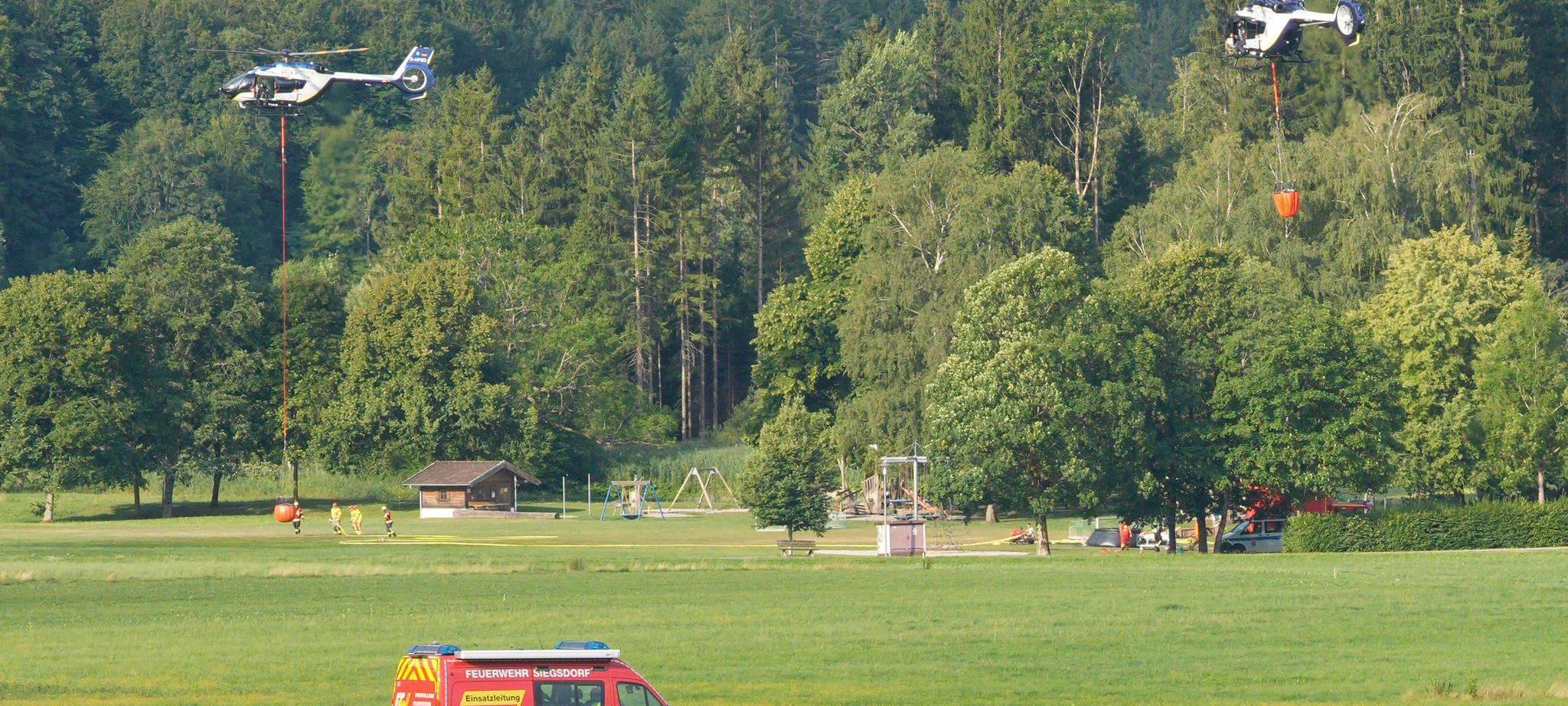 Brand im Bergwald in den Chiemgauer Alpen