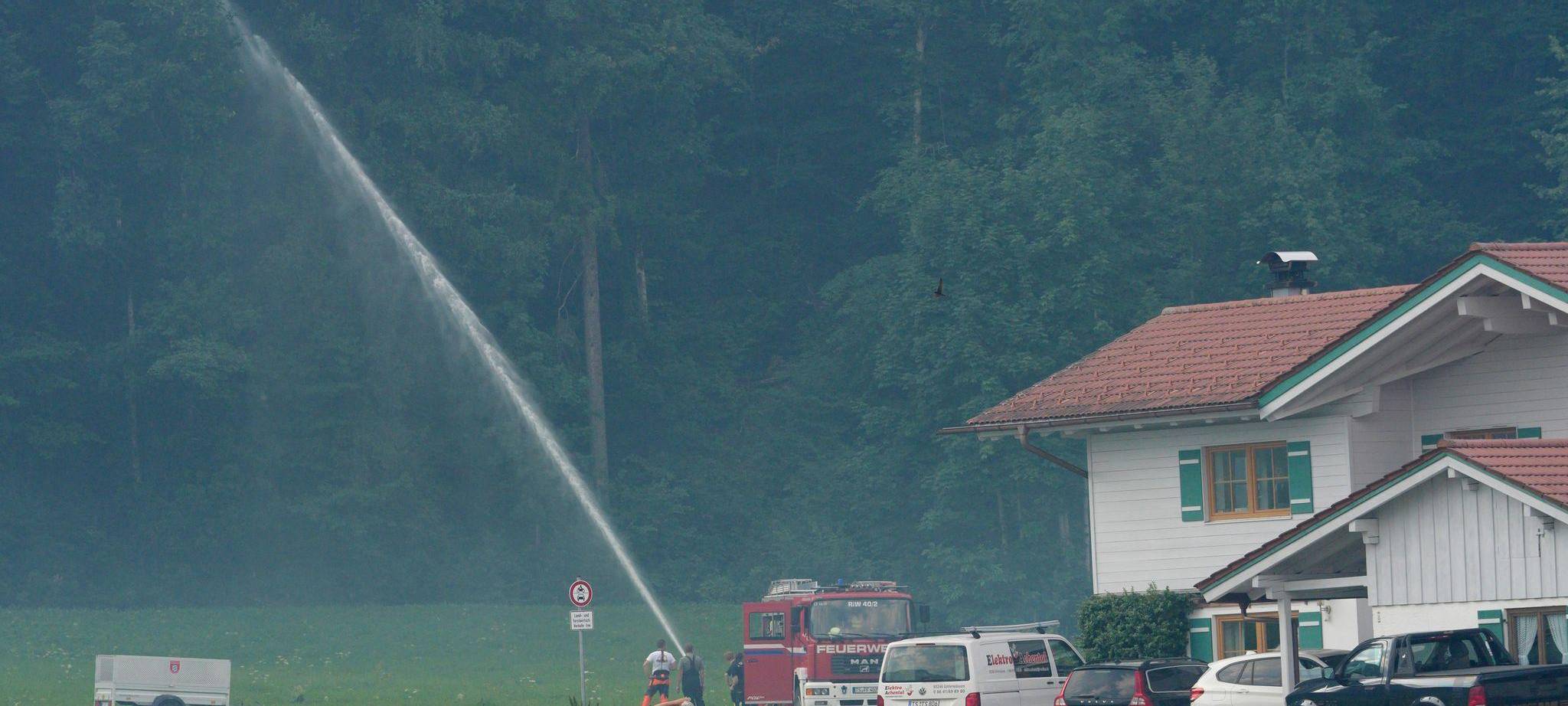 Brand im Bergwald in den Chiemgauer Alpen