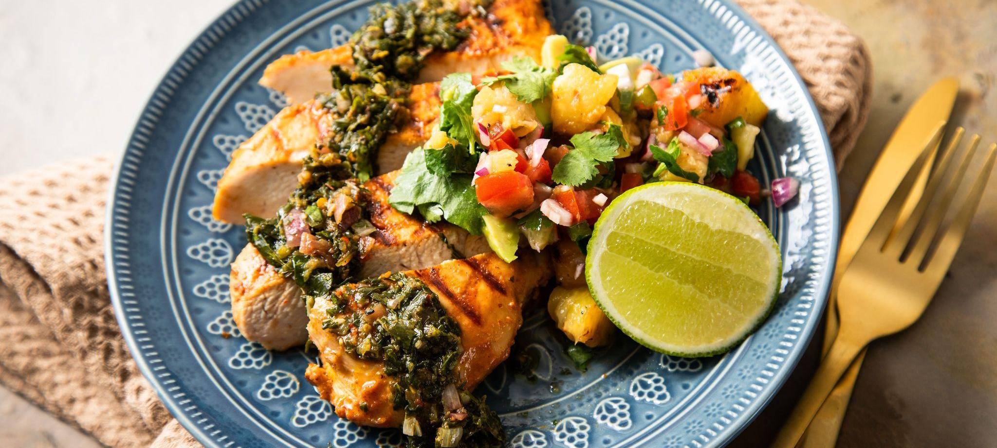Hühnchen vom Grill mit Chimichurri