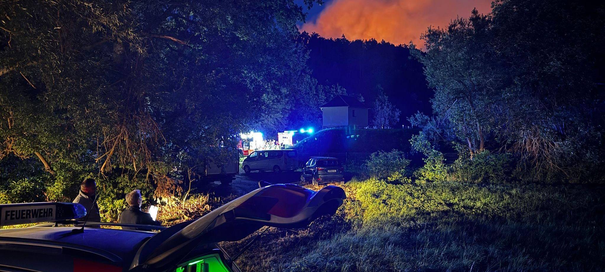 Waldbrand bei Plauen