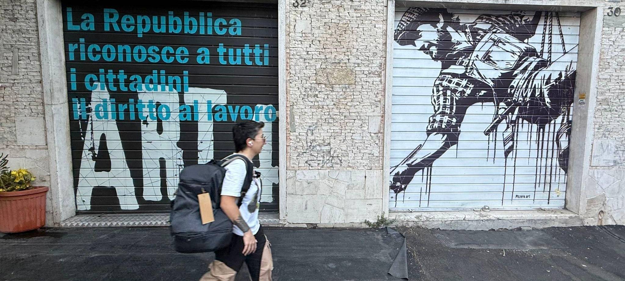 Geschlossene Rollläden in Italien