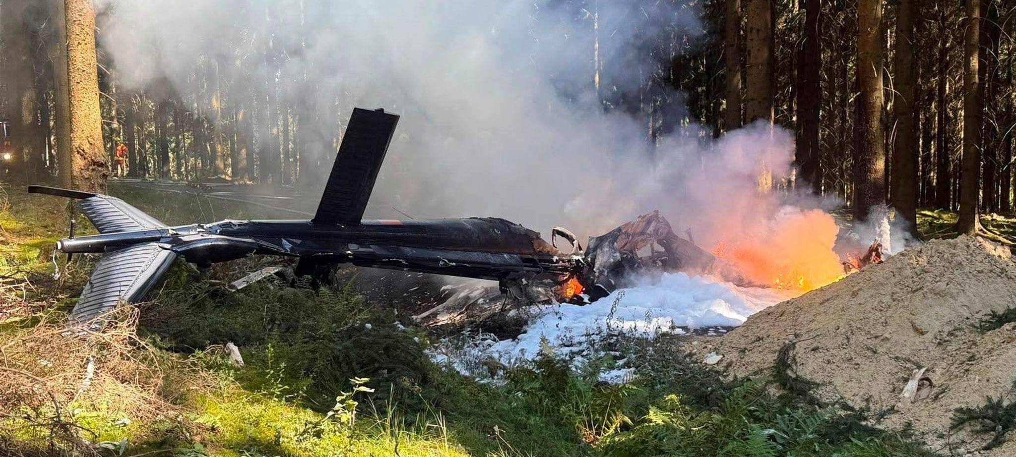 Hubschrauber bei Sehmatal abgestürzt
