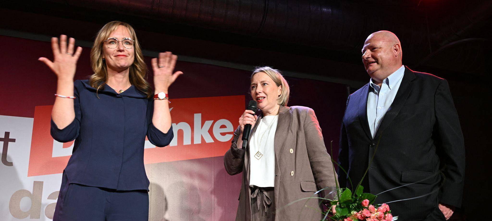 Landtagswahl in Sachsen-Anhalt - Wahlparty Die Linke