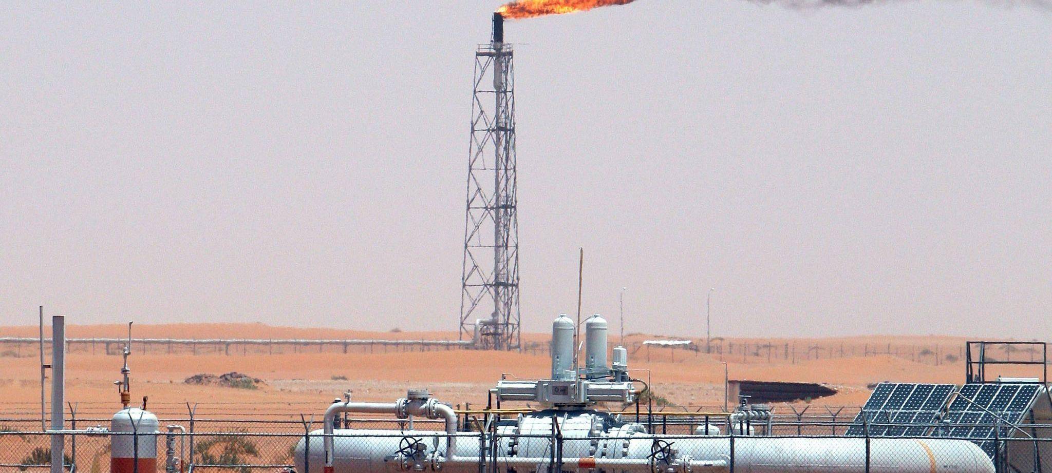 Ölfeld in Saudi-Arabien