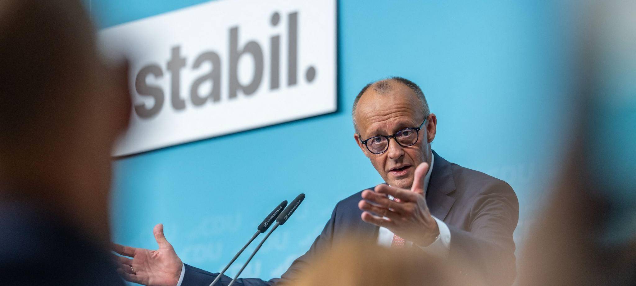 Kanzler Merz im Berliner Wahlkampf