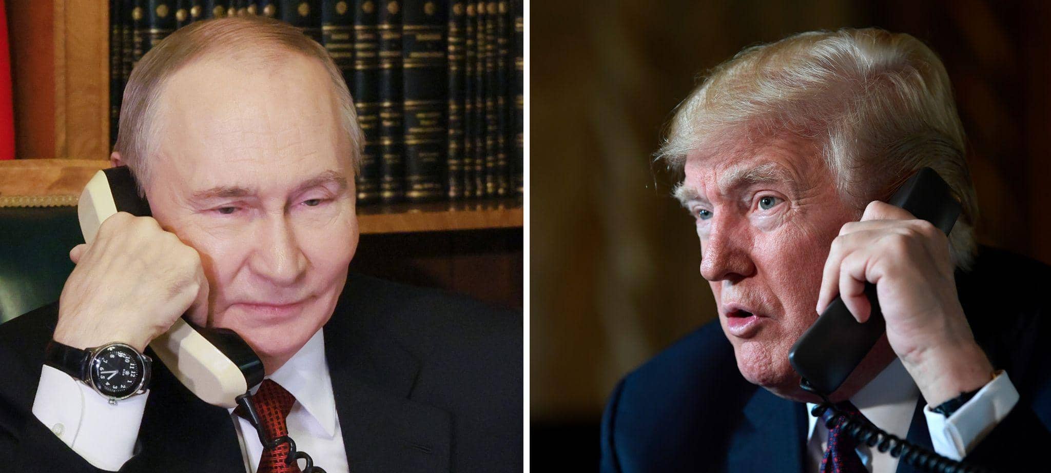 Donald Trump und Wladimir Putin telefonieren.