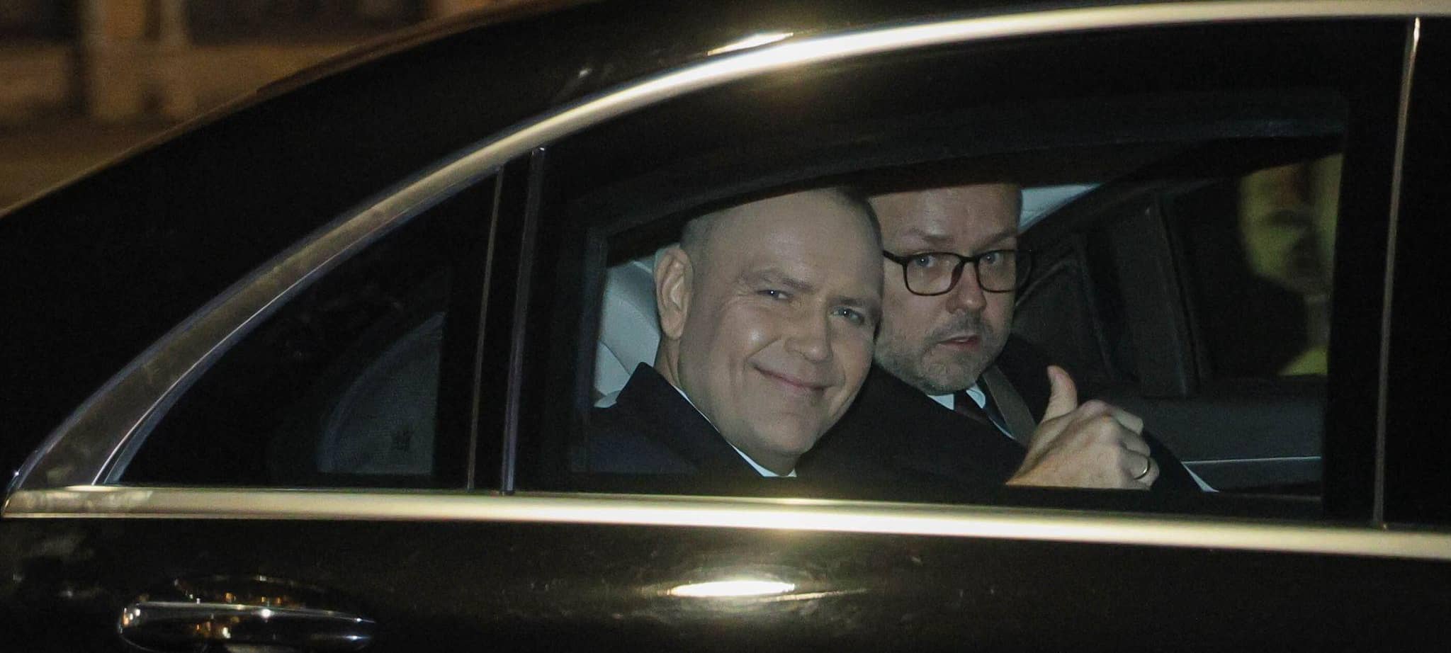 Polizei vor dem Gebäude des Verfassungsgerichts in Warschau