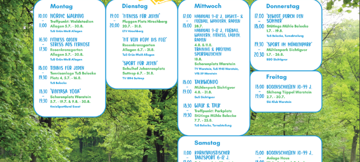 Kostenlose Sport- und Bewegungsangebote: Sport im Park