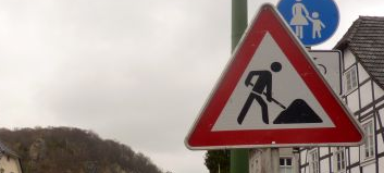 Bauarbeiten am Parkplatz Seestraße