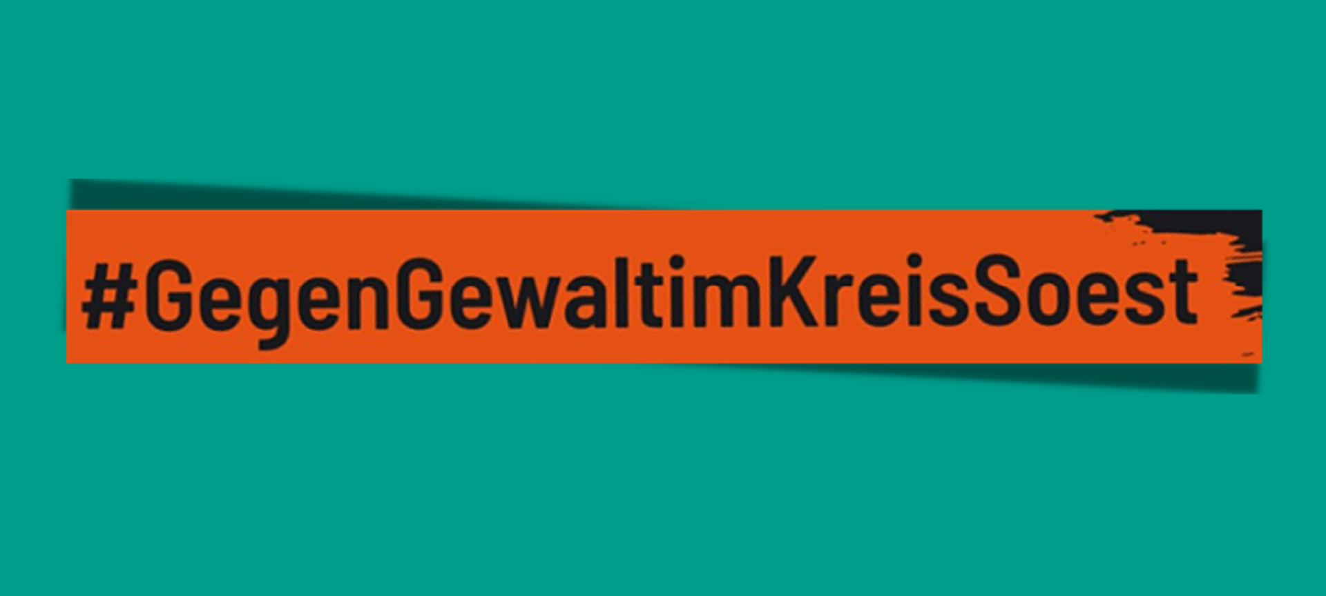 Schriftzug: #gegengewaltimkreissoest