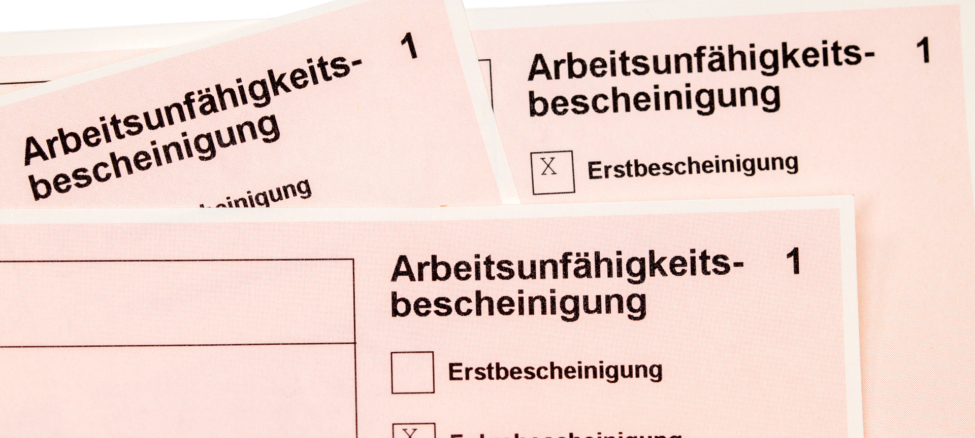 Krankschreibungen in Papierform.