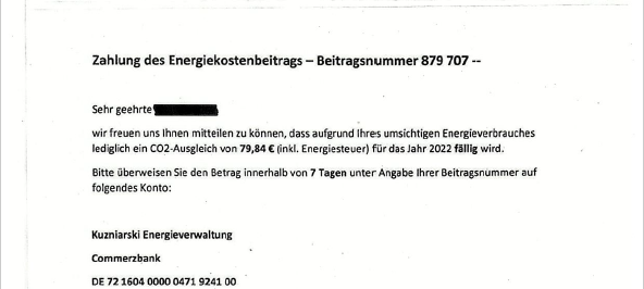 Mit diesen Schreiben versuchen Betrüger aktuell Geld zu bekommen.