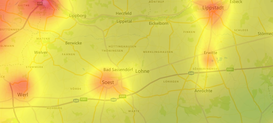 Besonderer Nachthimmel über dem Kreis Soest