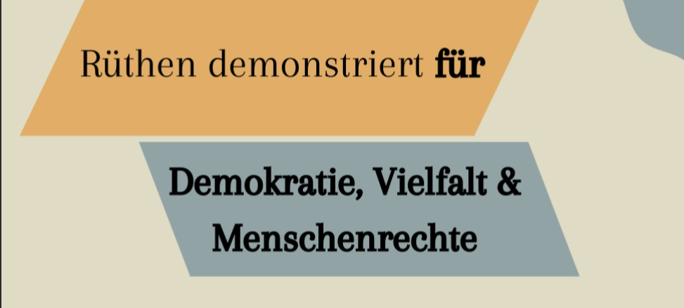 Plakat für Demonstration in Rüthen.