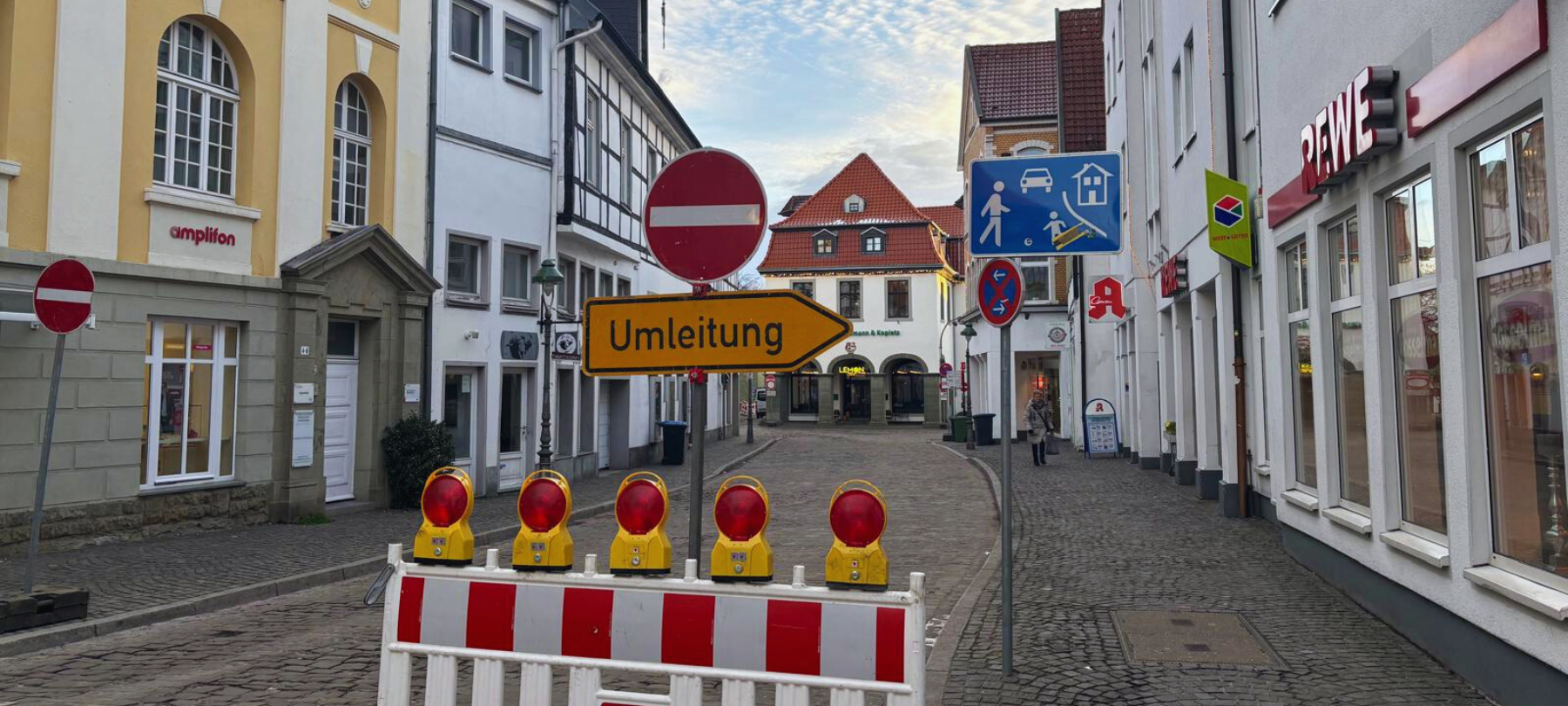 Straßensperrung in der Soester Innenstadt