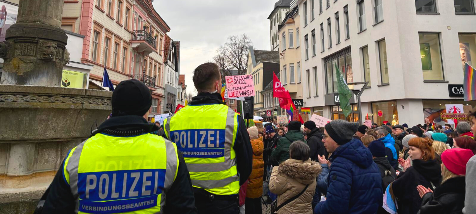AfD-Kundgebung und Gegenprotest in Lippstadt