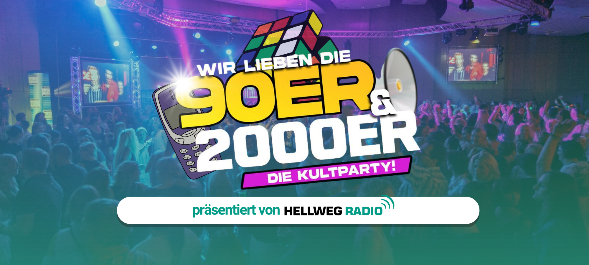 Grafik Kultparty "Wir lieben die 90er und 2000er"