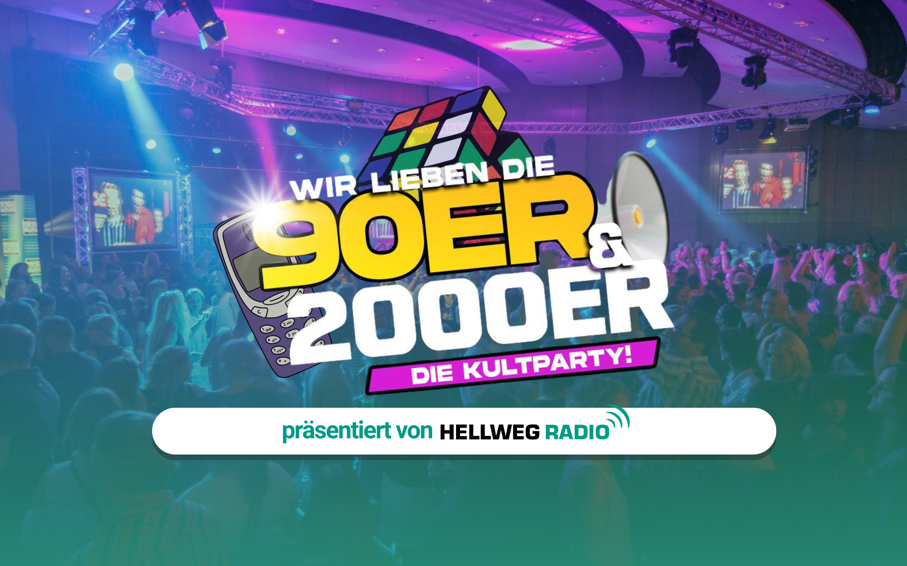 Grafik Kultparty "Wir lieben die 90er und 2000er"