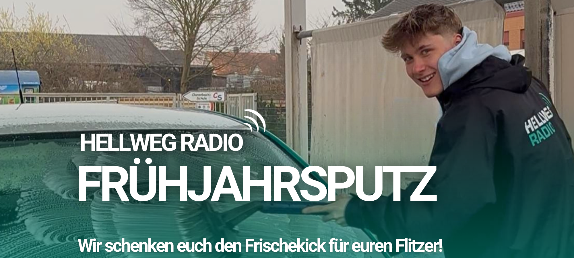 Hellweg Radio an – Auto sauber!