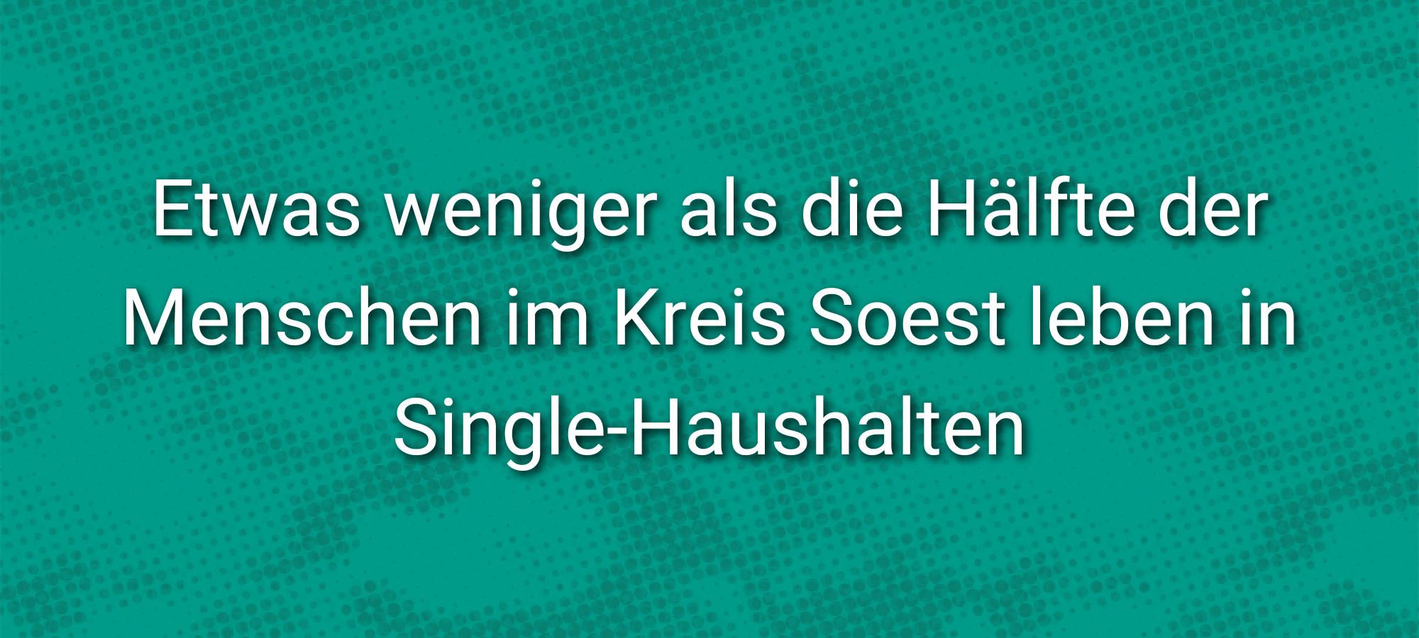 Viele Single-Haushalte im Kreis Soest